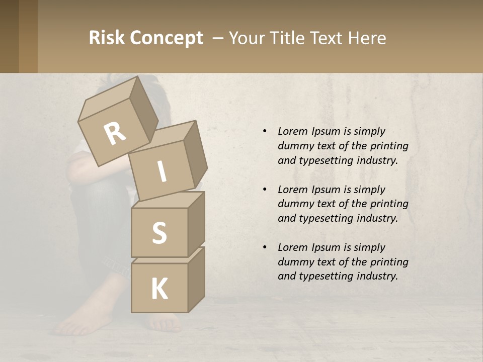 Innocence Depressed Abuse PowerPoint Template