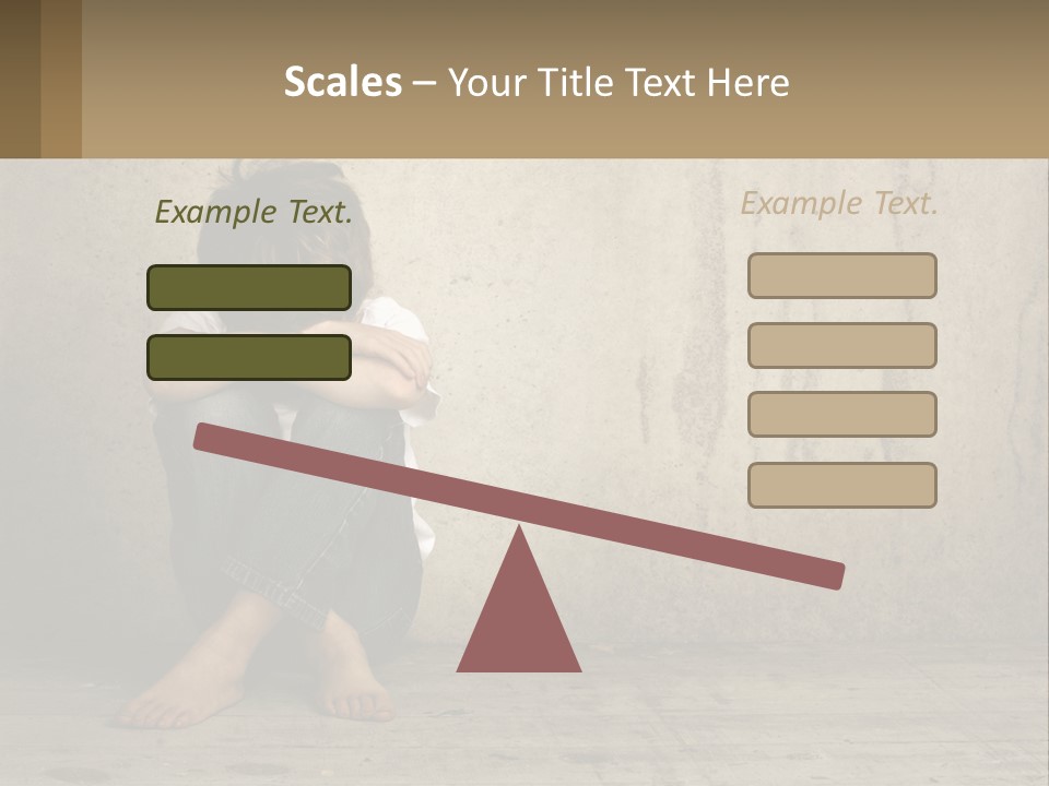 Innocence Depressed Abuse PowerPoint Template