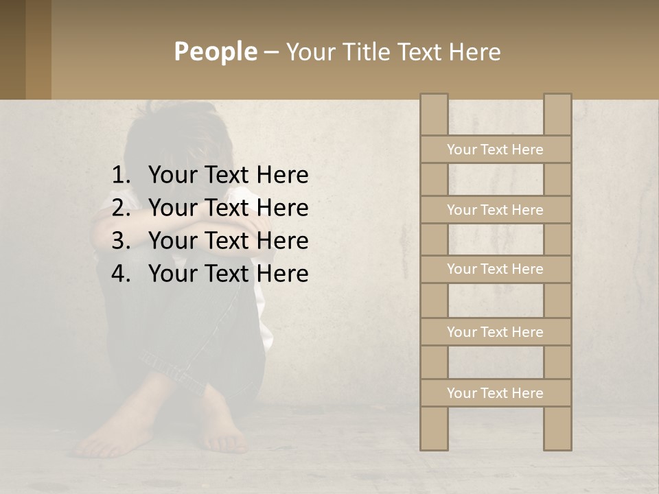 Innocence Depressed Abuse PowerPoint Template
