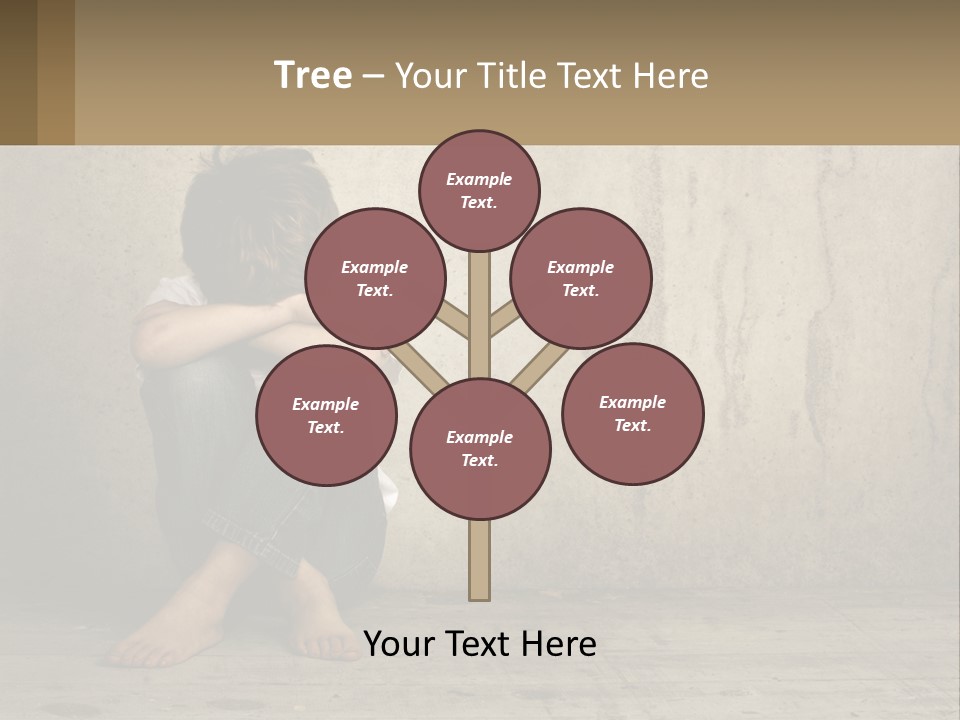 Innocence Depressed Abuse PowerPoint Template