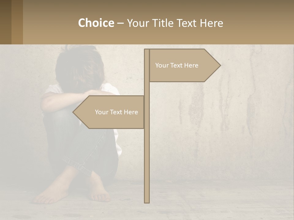 Innocence Depressed Abuse PowerPoint Template