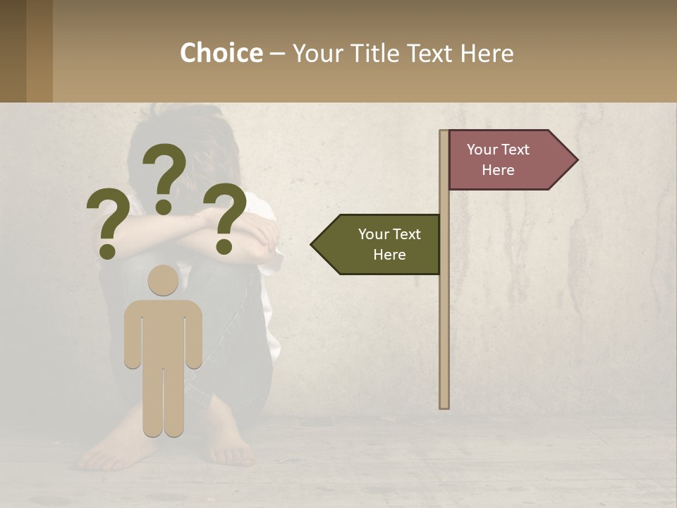 Innocence Depressed Abuse PowerPoint Template