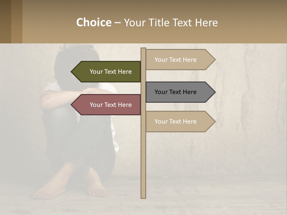 Innocence Depressed Abuse PowerPoint Template