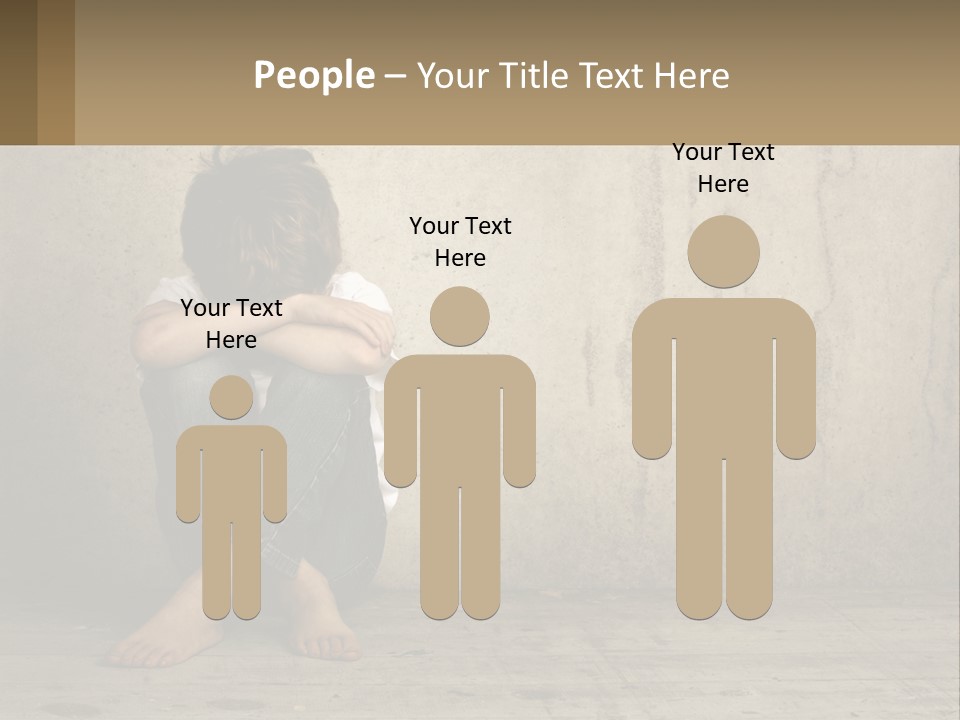 Innocence Depressed Abuse PowerPoint Template