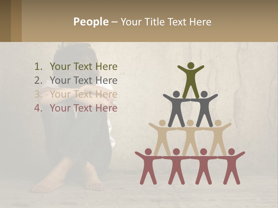 Innocence Depressed Abuse PowerPoint Template
