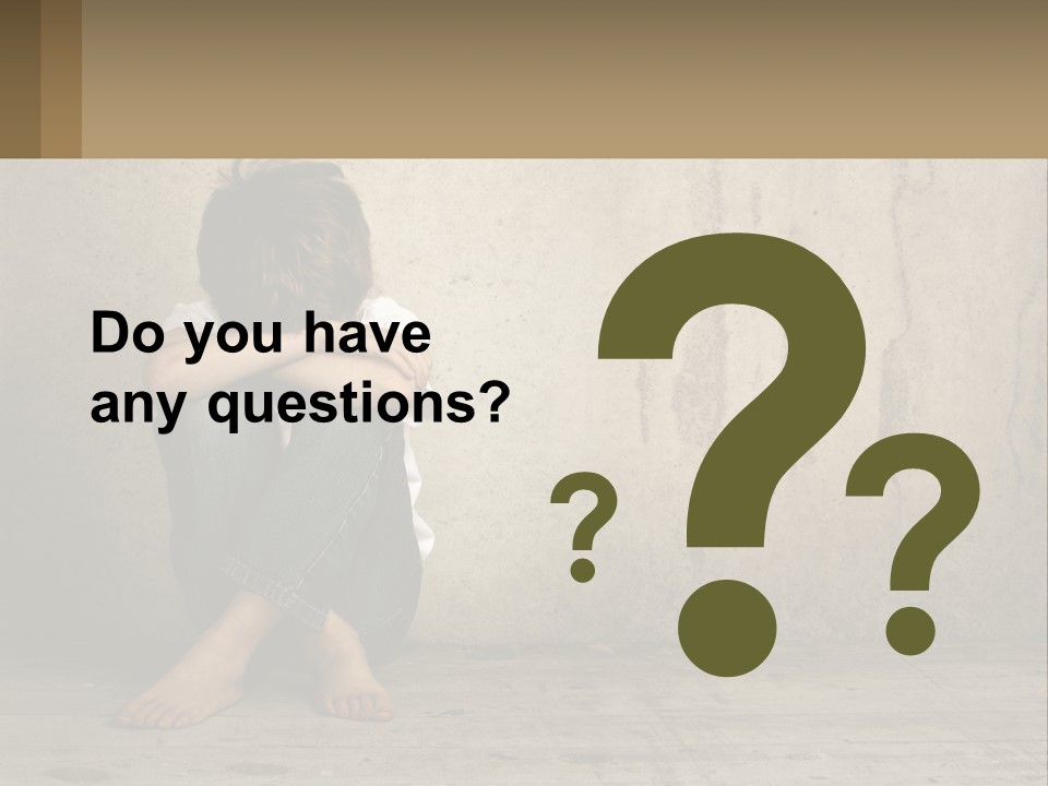 Innocence Depressed Abuse PowerPoint Template