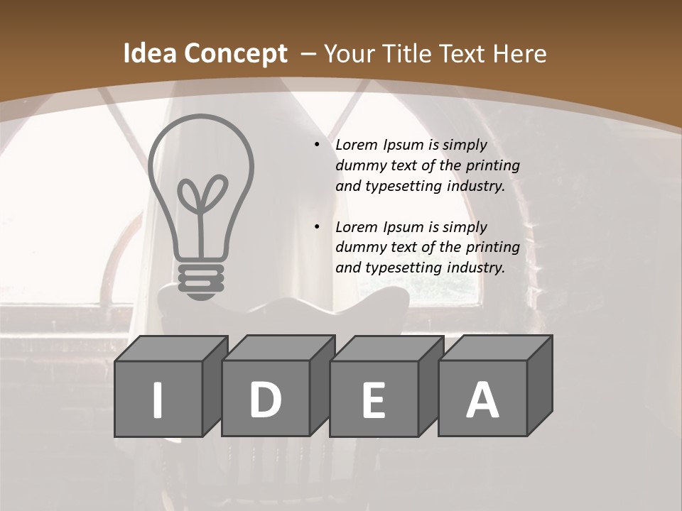 Cityscape Tall Globe PowerPoint Template