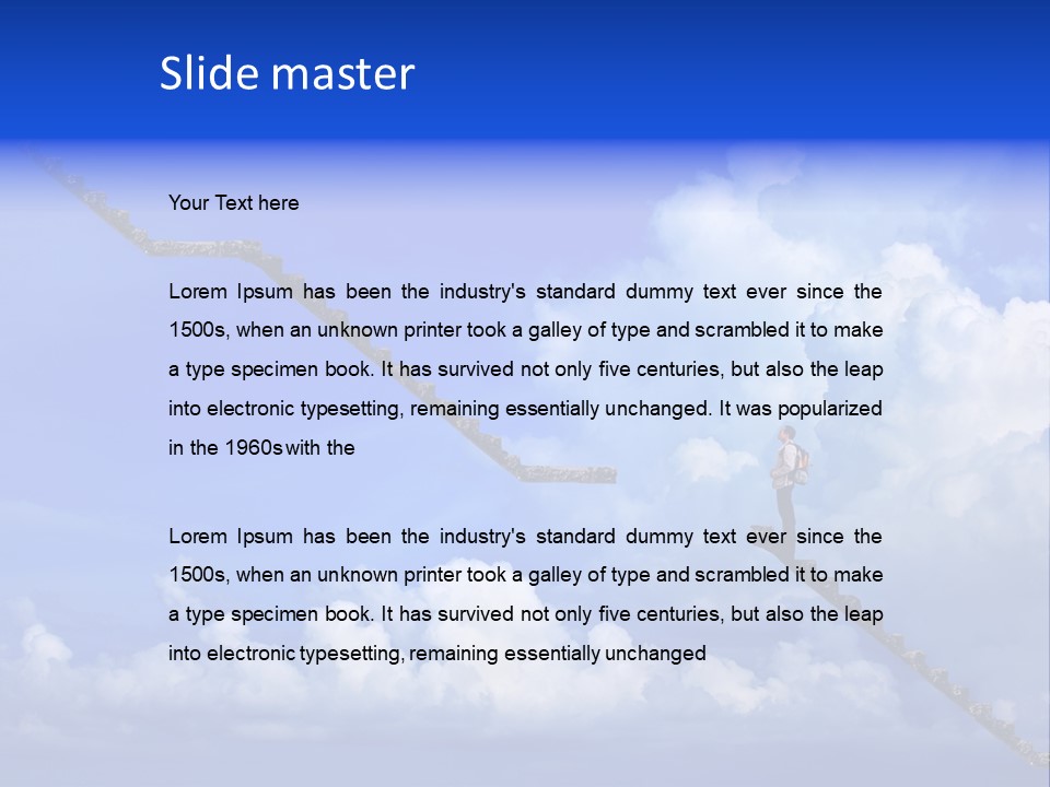 Town Illustration Big PowerPoint Template