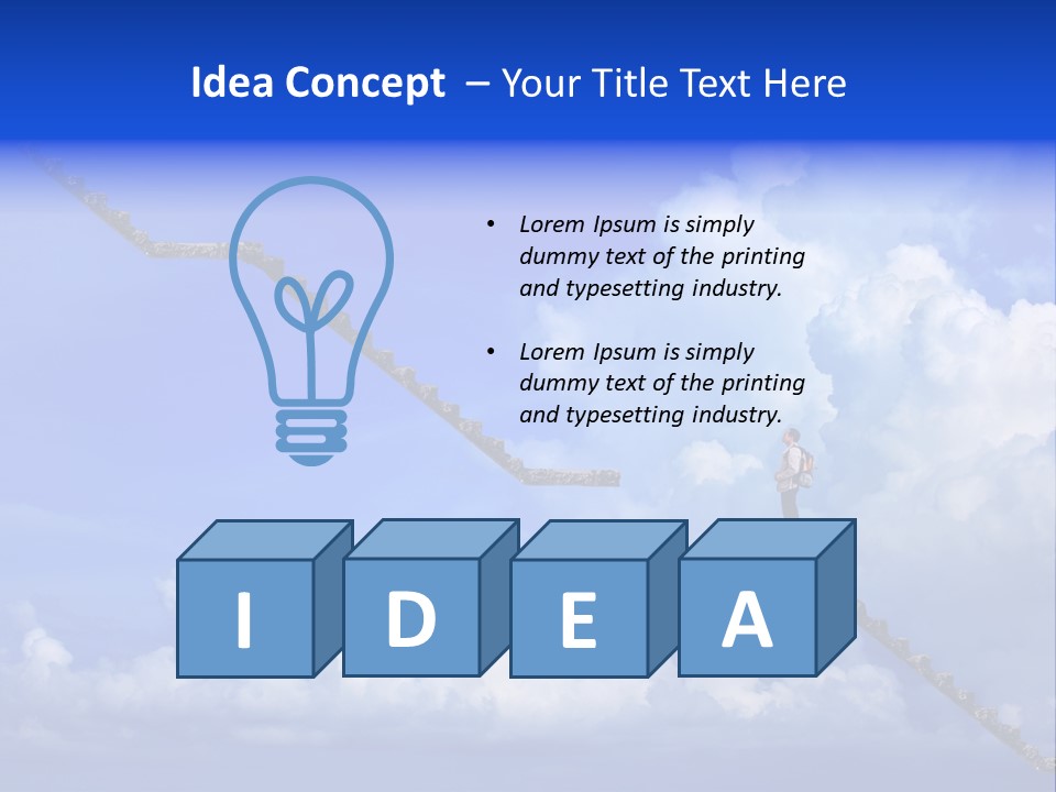 Town Illustration Big PowerPoint Template