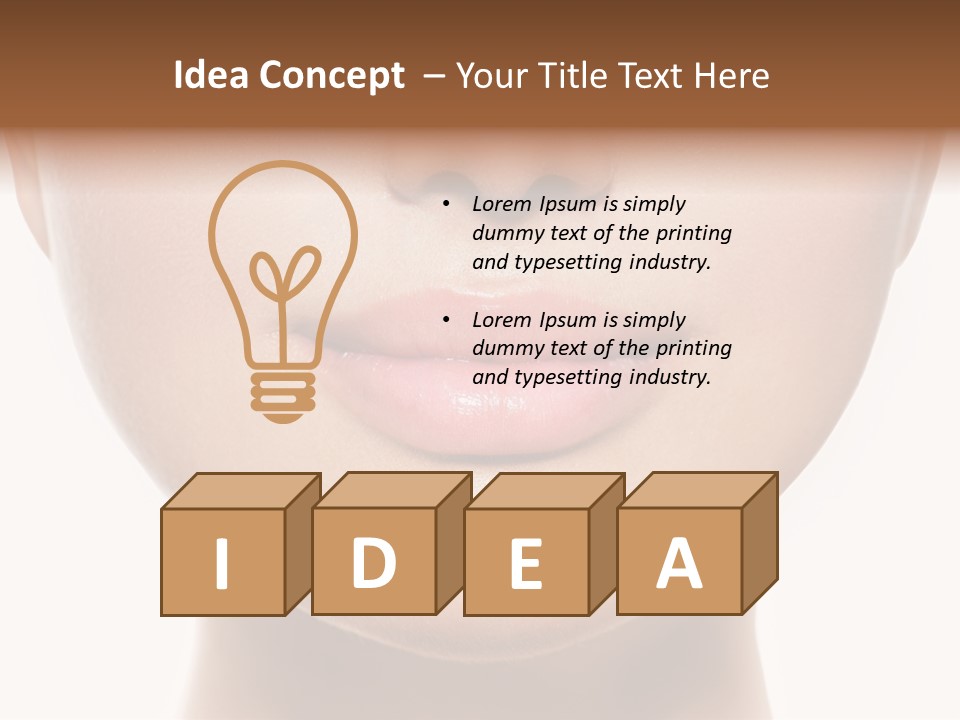 Cube Shape Tall PowerPoint Template