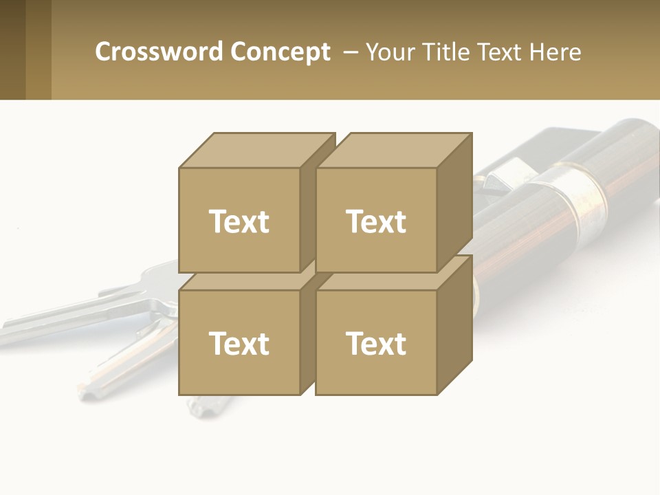 Cube House World PowerPoint Template