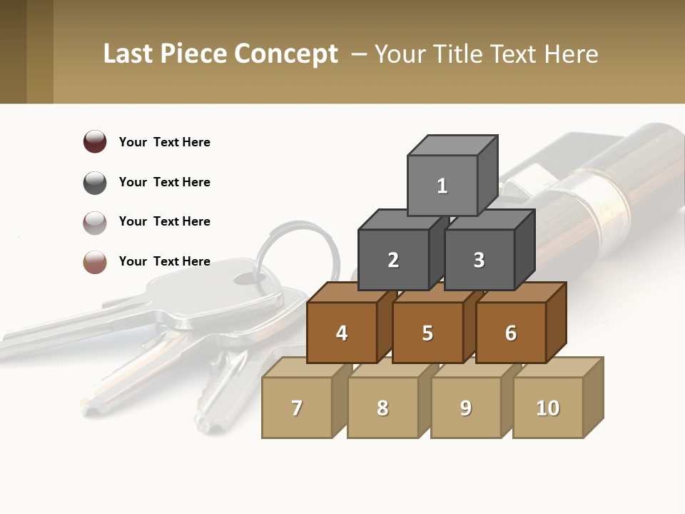 Cube House World PowerPoint Template