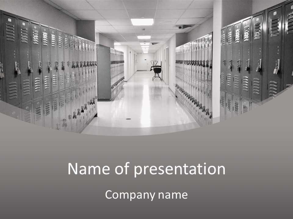 Downtown Black Building PowerPoint Template