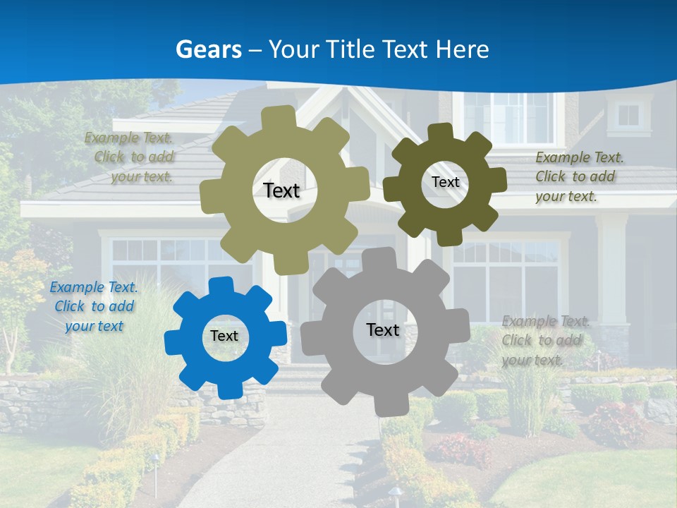 Square Ball Construction PowerPoint Template