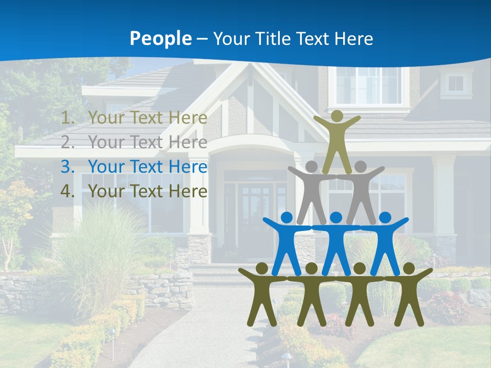 Square Ball Construction PowerPoint Template