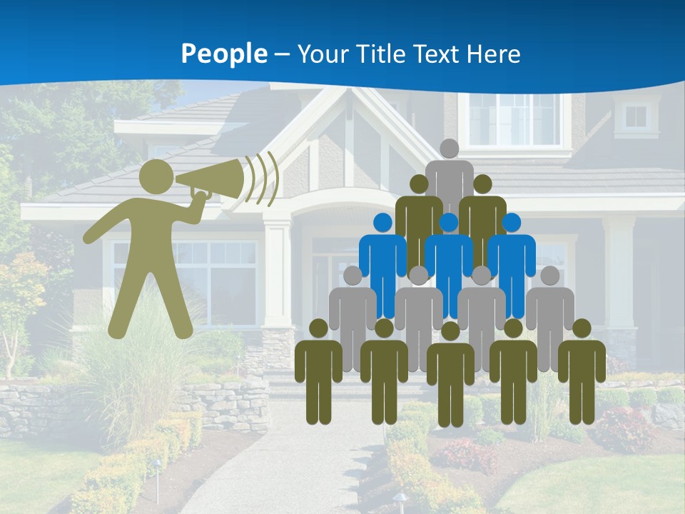 Square Ball Construction PowerPoint Template