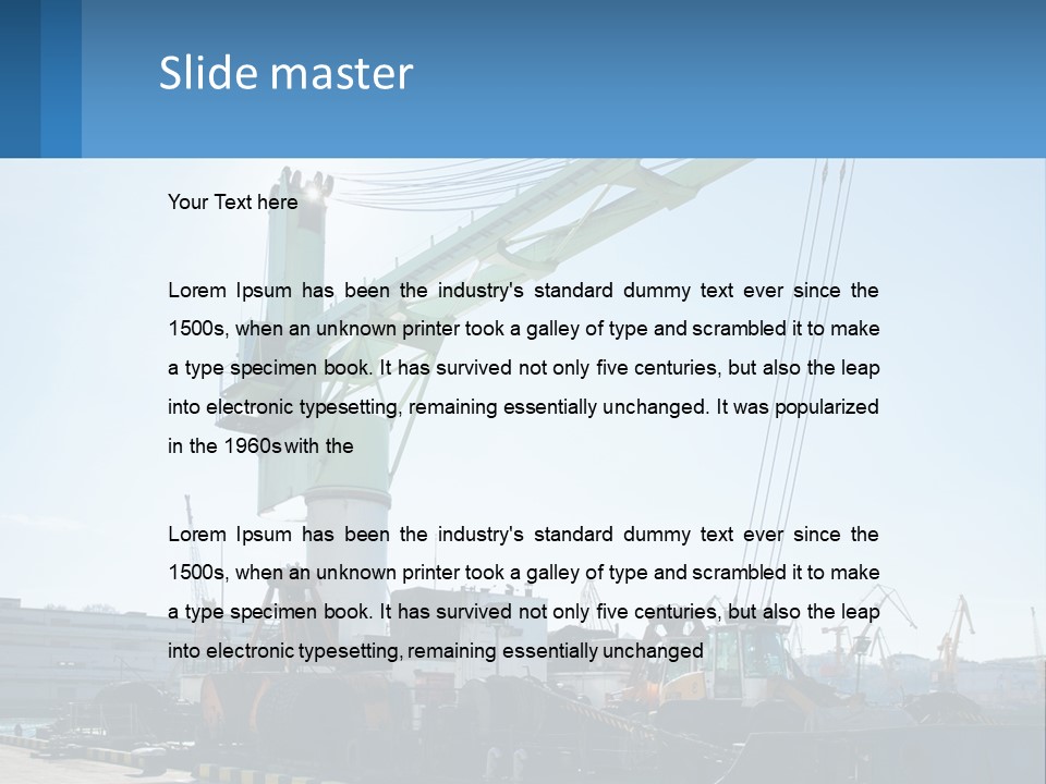 House Illustration Downtown PowerPoint Template