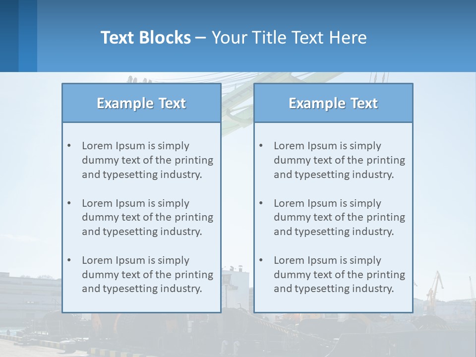 House Illustration Downtown PowerPoint Template