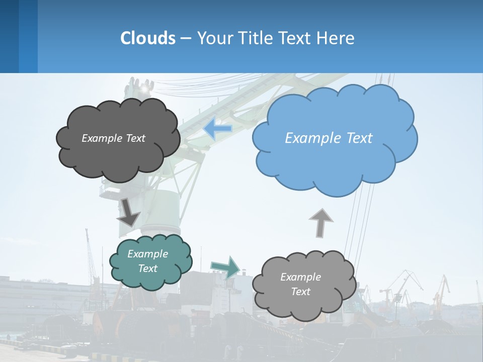 House Illustration Downtown PowerPoint Template