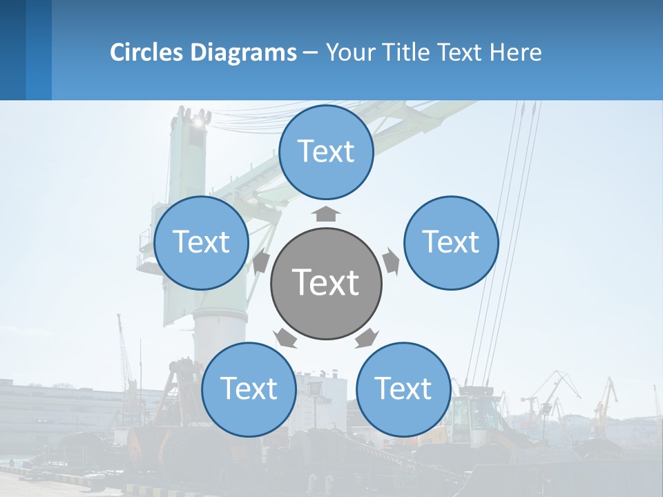 House Illustration Downtown PowerPoint Template