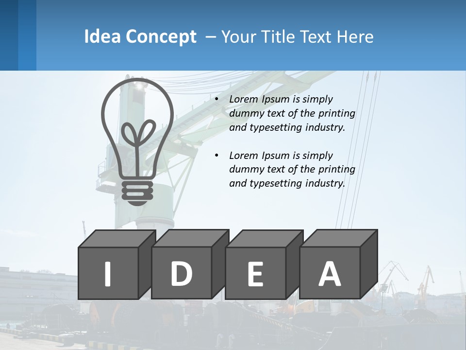 House Illustration Downtown PowerPoint Template