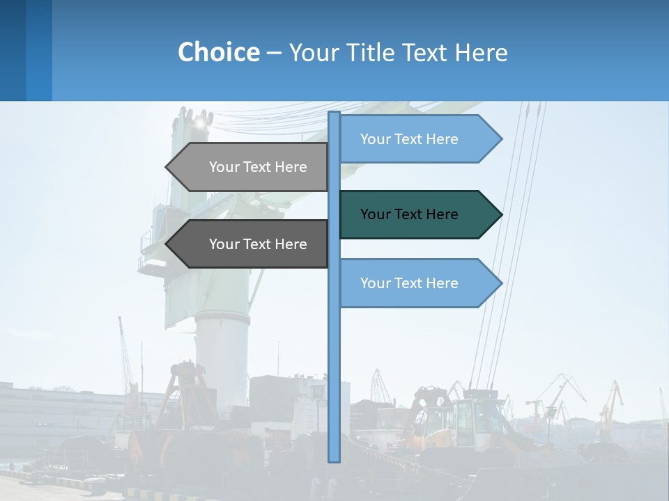 House Illustration Downtown PowerPoint Template