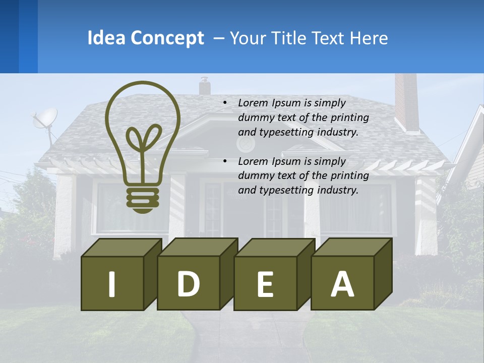 Globe Black House PowerPoint Template