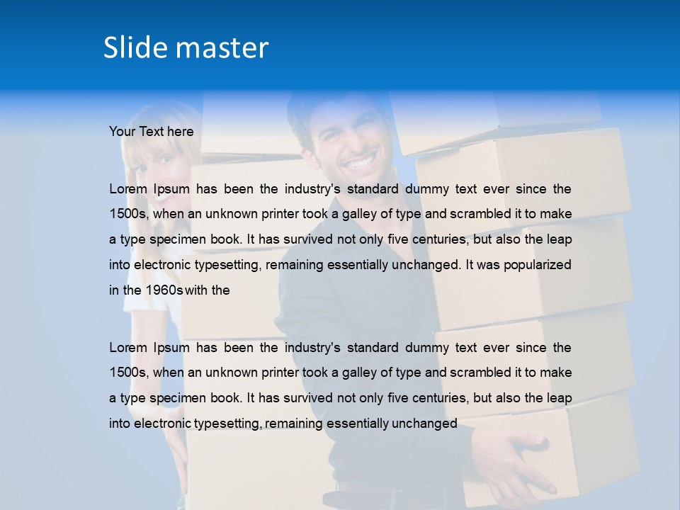 Construction Cube Planet PowerPoint Template