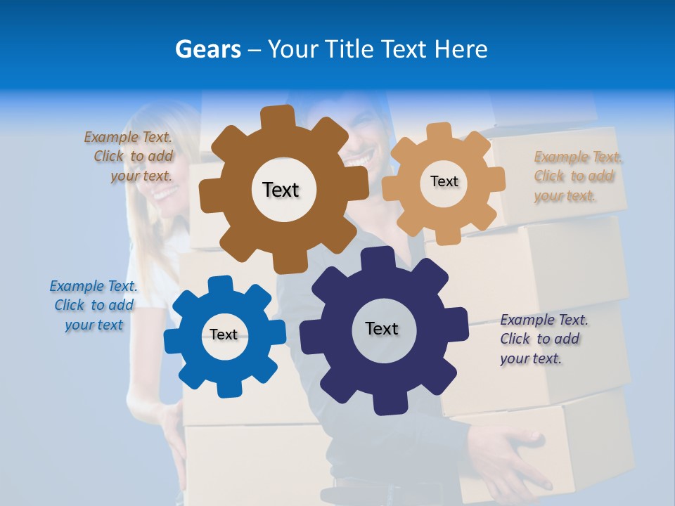 Construction Cube Planet PowerPoint Template