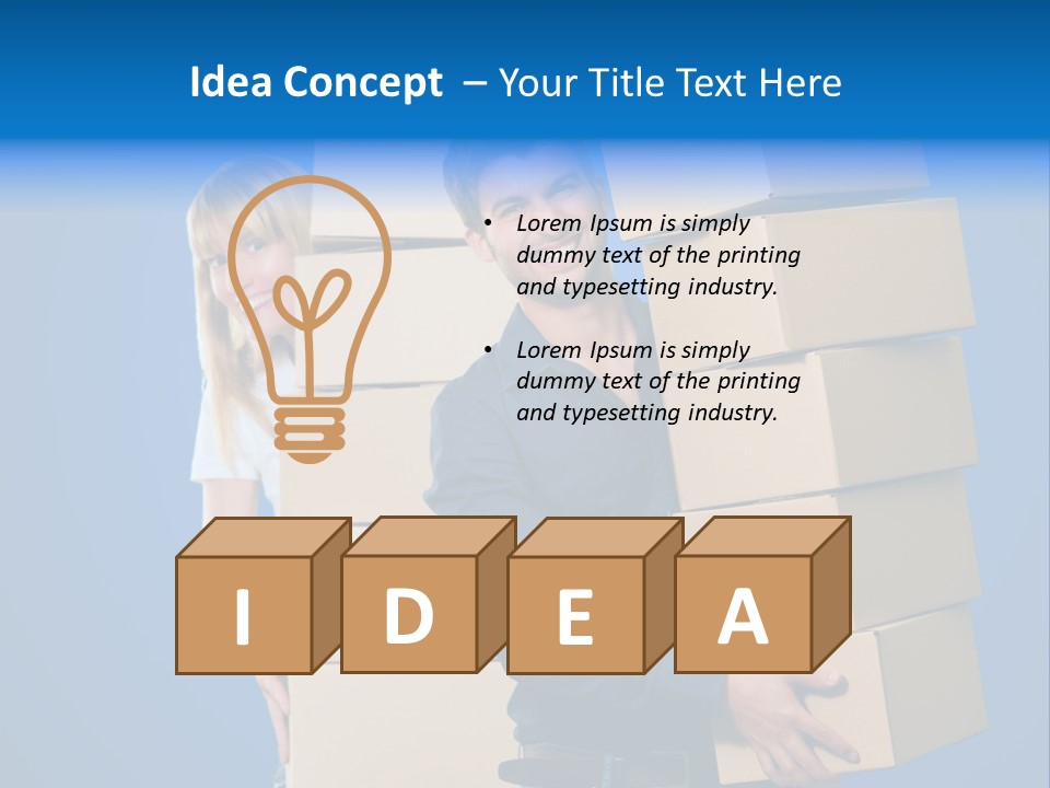 Construction Cube Planet PowerPoint Template