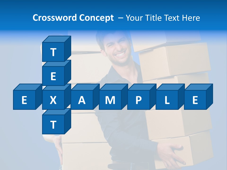 Construction Cube Planet PowerPoint Template
