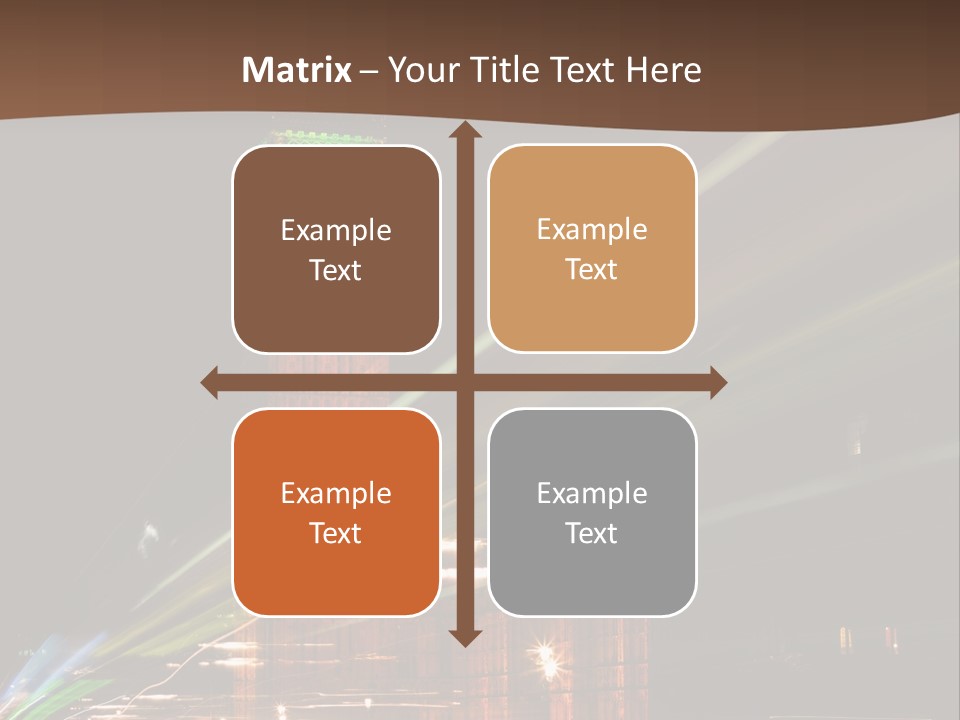 Tall Cityscape Earth PowerPoint Template