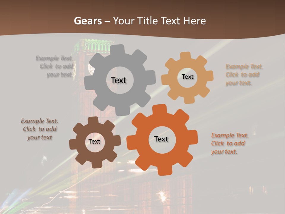 Tall Cityscape Earth PowerPoint Template