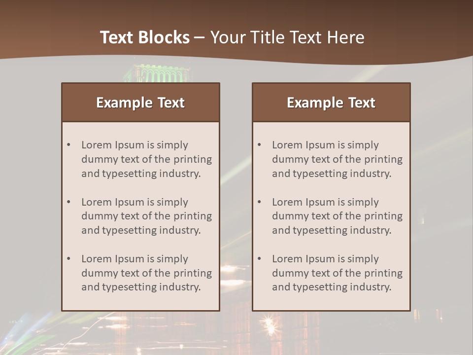 Tall Cityscape Earth PowerPoint Template