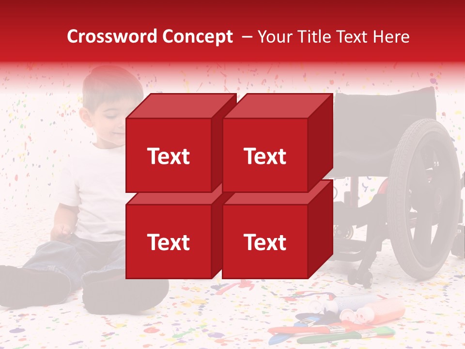 Global Grey Cube PowerPoint Template