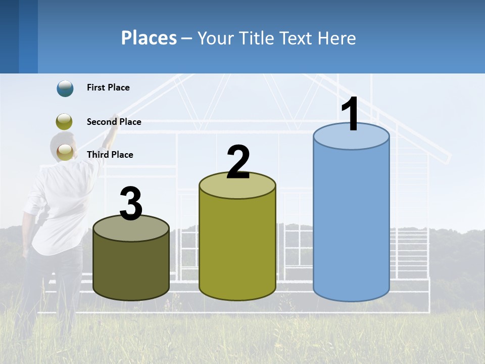 Cube Downtown Graphic PowerPoint Template