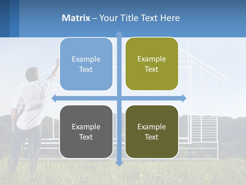Cube Downtown Graphic PowerPoint Template