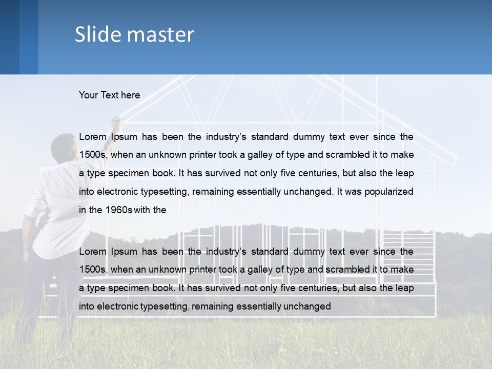 Cube Downtown Graphic PowerPoint Template