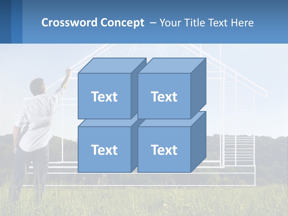 Cube Downtown Graphic PowerPoint Template