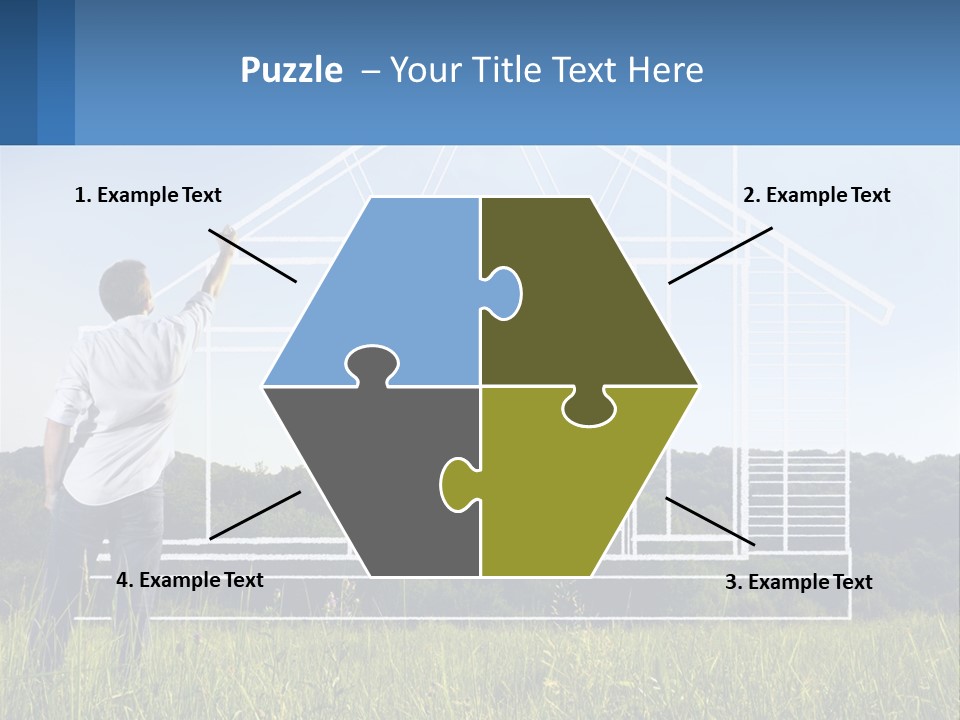 Cube Downtown Graphic PowerPoint Template