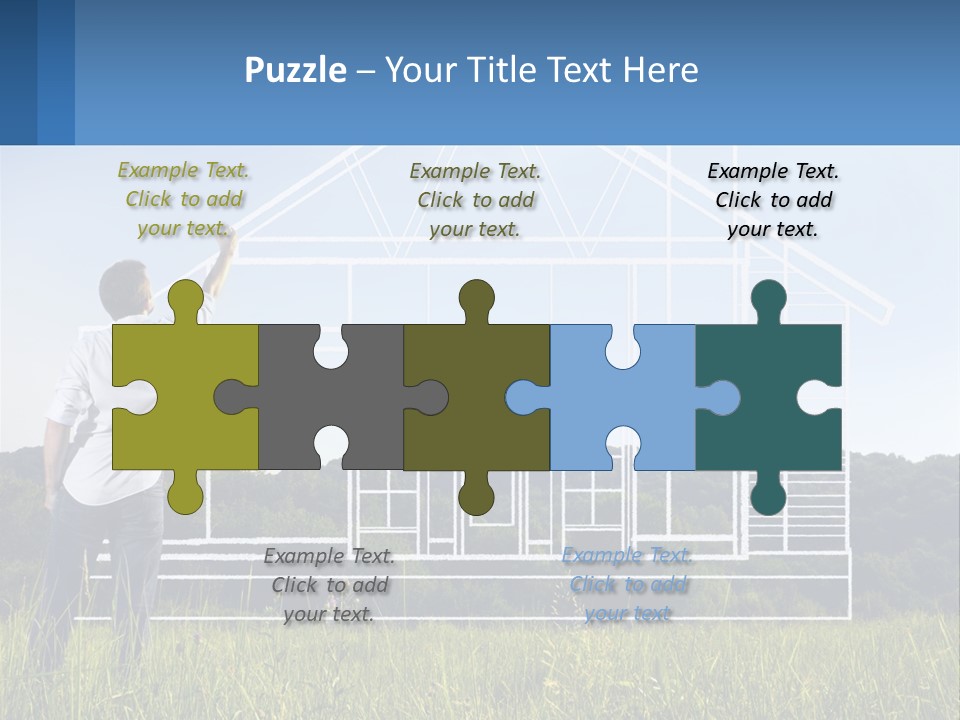 Cube Downtown Graphic PowerPoint Template