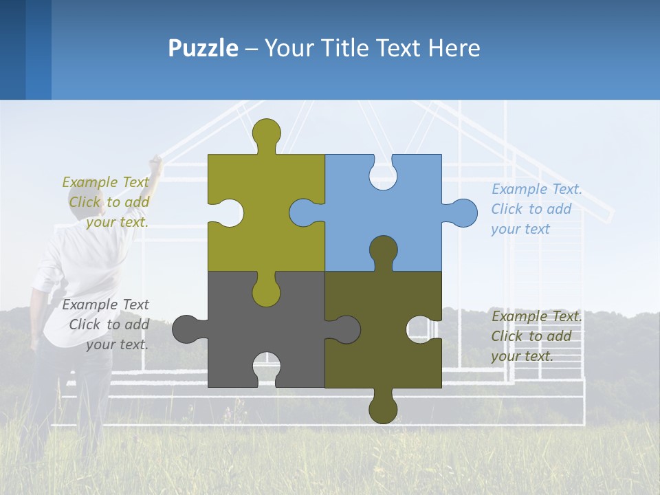 Cube Downtown Graphic PowerPoint Template