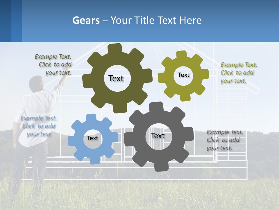 Cube Downtown Graphic PowerPoint Template