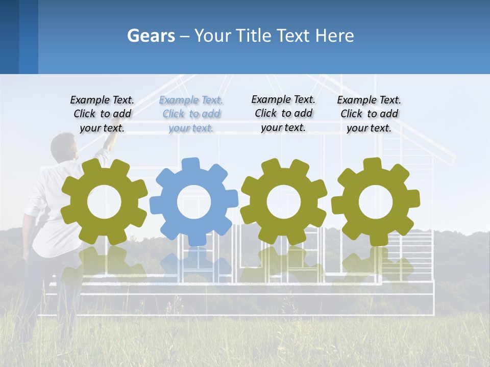 Cube Downtown Graphic PowerPoint Template