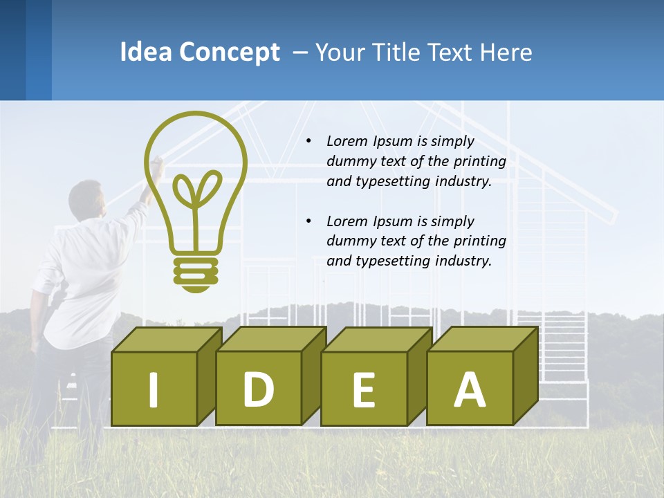 Cube Downtown Graphic PowerPoint Template