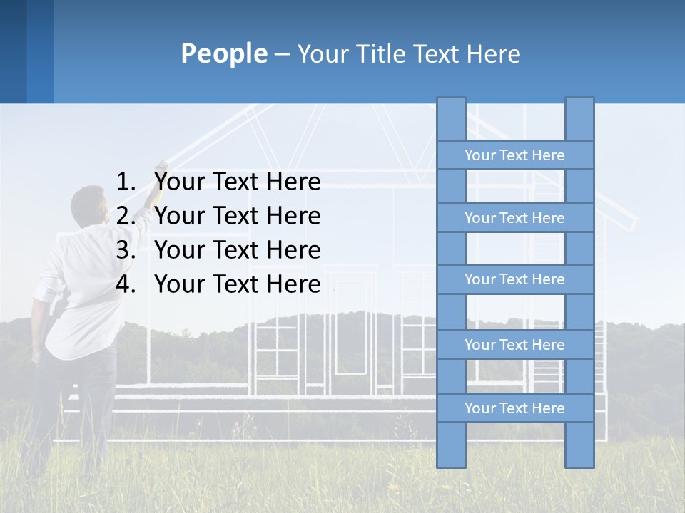 Cube Downtown Graphic PowerPoint Template