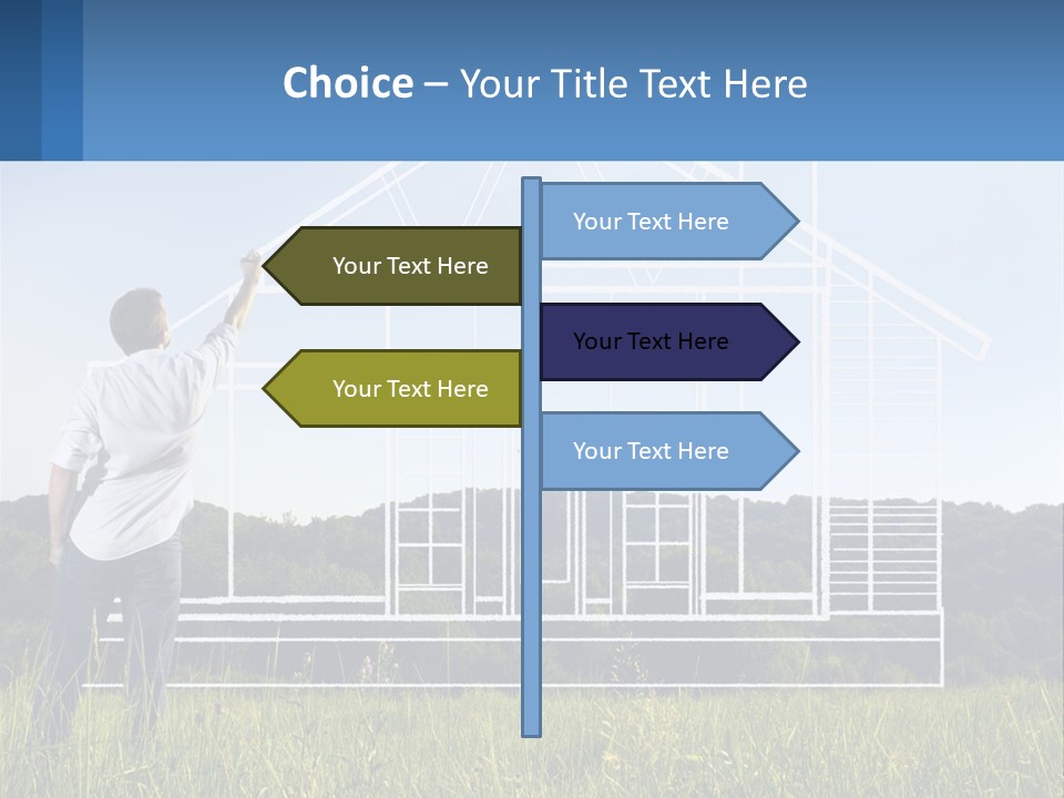 Cube Downtown Graphic PowerPoint Template