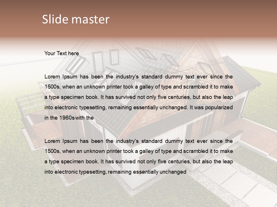 Abstract Construction Grey PowerPoint Template