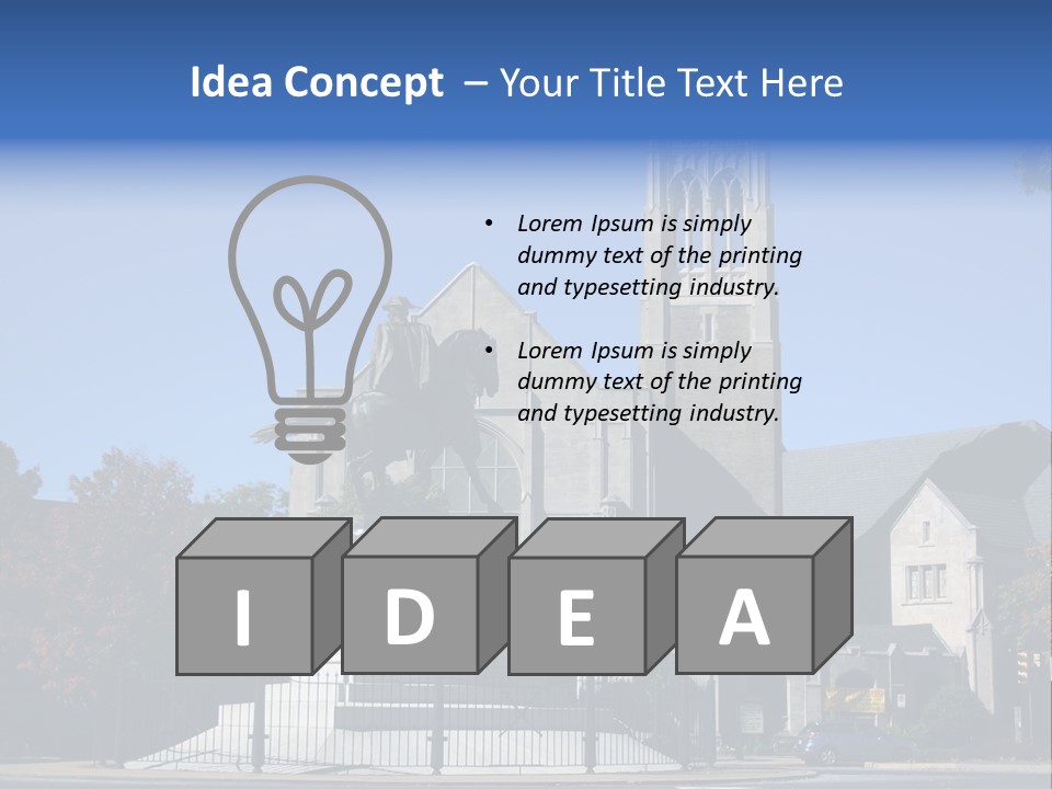 Abstract Architect Shape PowerPoint Template