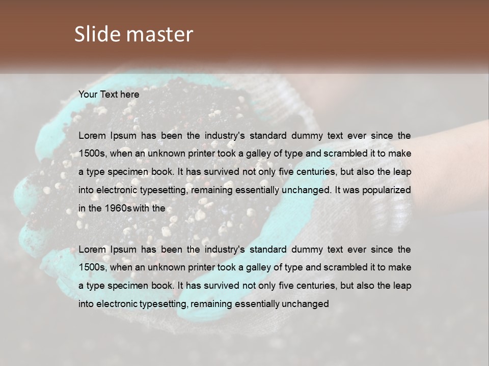 Render Black Sphere PowerPoint Template